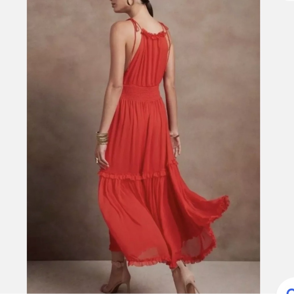 Banana Republic chiffon halter maxi dress - Picture 2 of 7